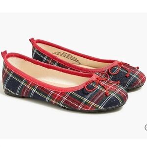 J.Crew Crewcuts•NWT•Girls’ Size 3•Tartan Plaid Ballet Flats•Navy~Red~Green~White